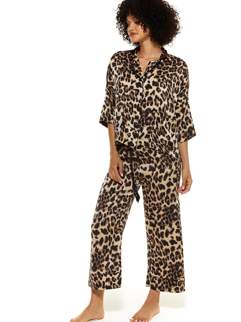 Harley Leopard Satin Pyjamas